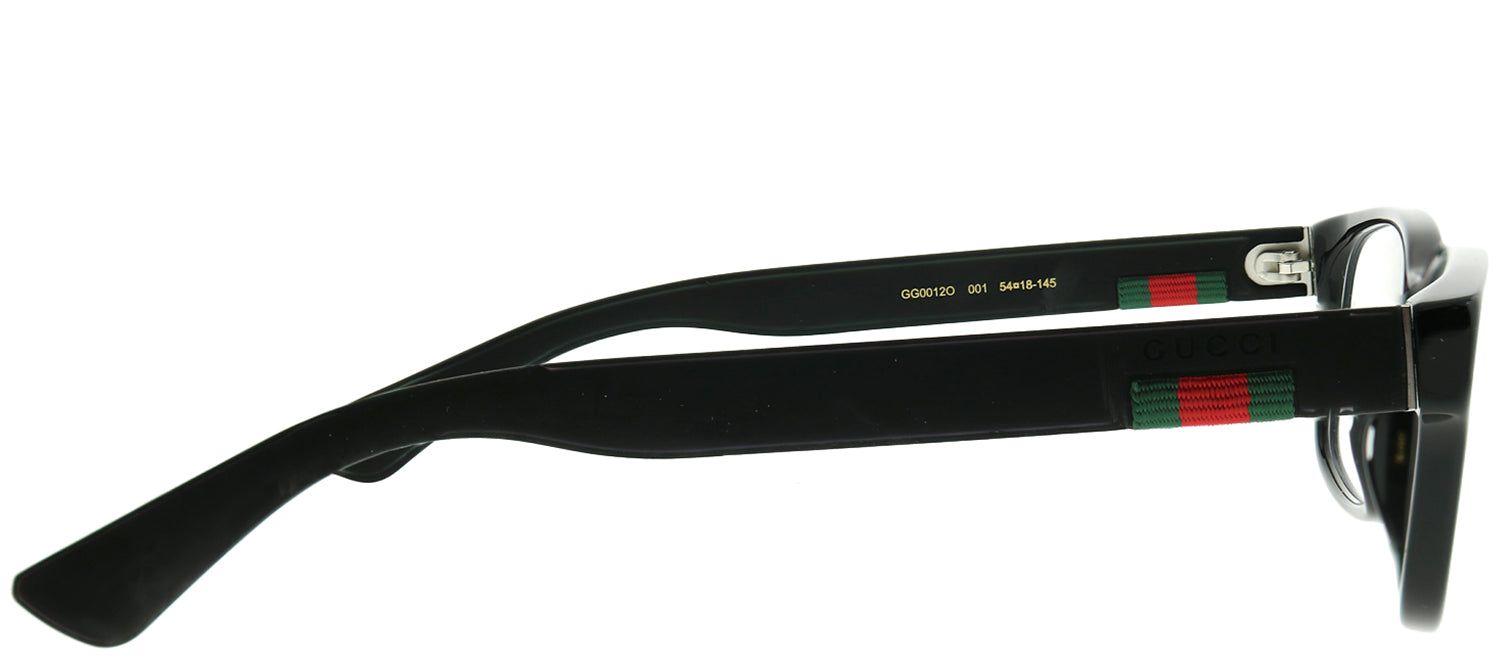 Gucci GG 0012O 001 Rectangle Acetate Black Eyeglasses with Demo Lens sold by Gaffos product image thumbnail 3