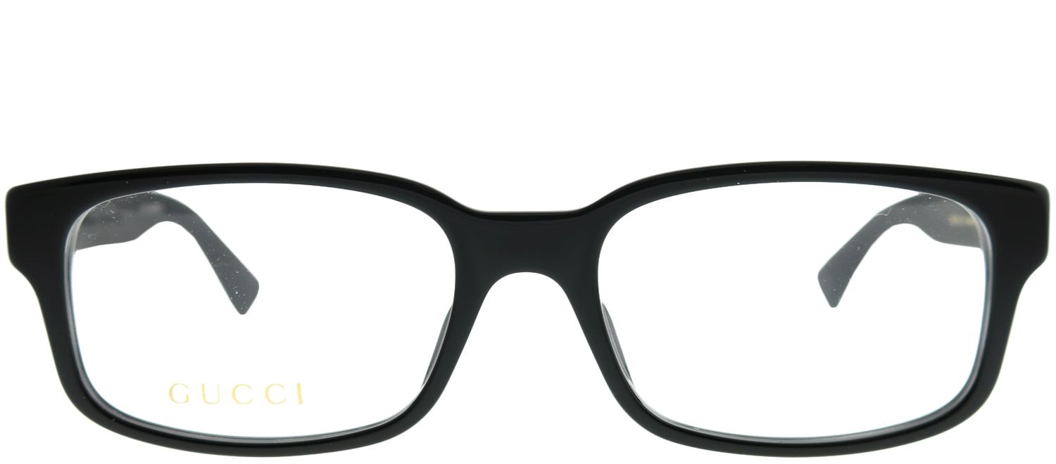 Gucci GG 0012O 001 Rectangle Acetate Black Eyeglasses with Demo Lens sold by Gaffos