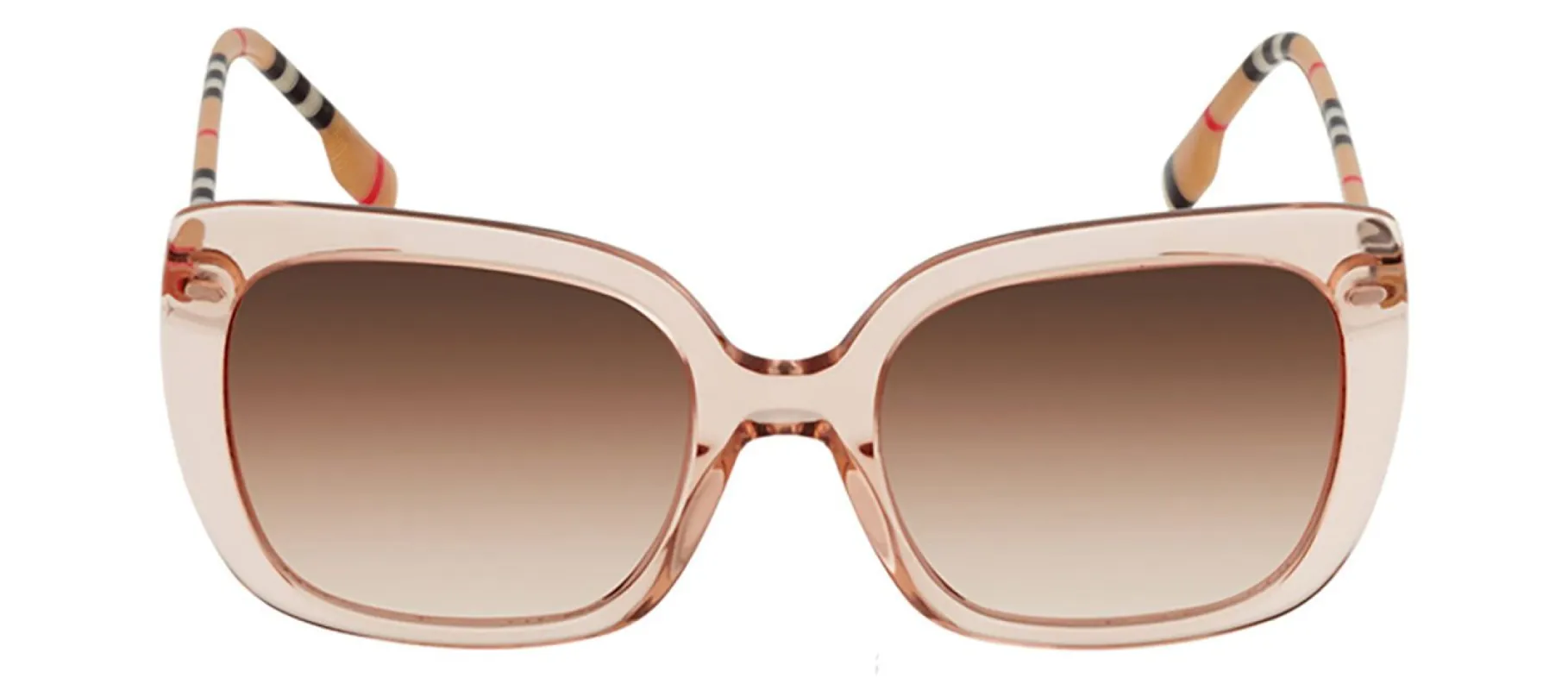 Burberry BE 4323 400613 Square Plastic Peach Sunglasses with Brown Gradient Lens sold by Gaffos