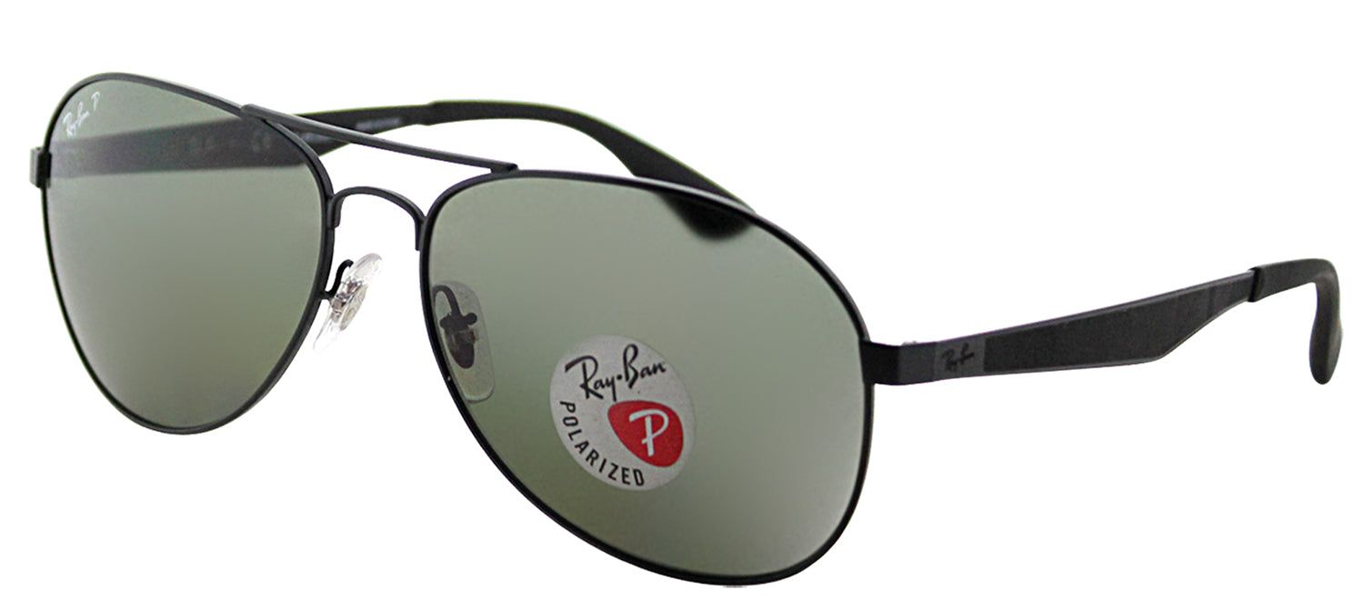 Ray-Ban RB 3549 006/9A Aviator Metal Black Sunglasses with Green Polarized Lens sold by Gaffos product image thumbnail 2