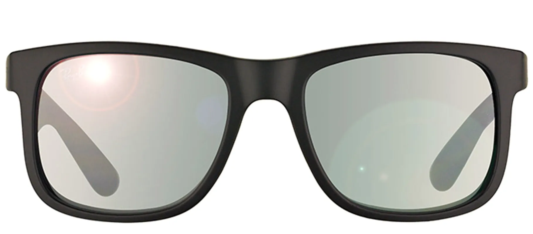 Ray-Ban Justin RB 4165 622/6G Square Rubber Black Sunglasses with Silver Mirror Lens sold by Gaffos