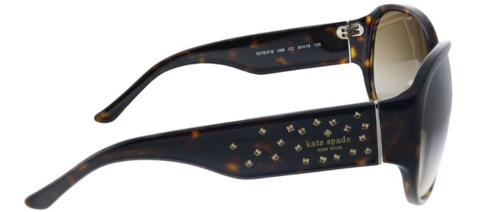 Kate Spade KS Tate/F/S 086 Oval Plastic Tortoise/ Havana Sunglasses with Brown Gradient Lens sold by Gaffos