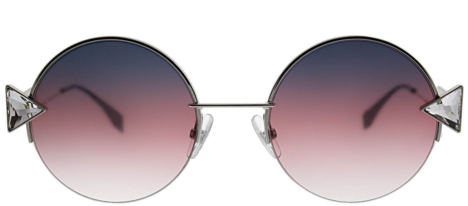 Fendi FF 0243 TJV FF Round Metal Silver Sunglasses with Purple Gradient Lens sold by Gaffos