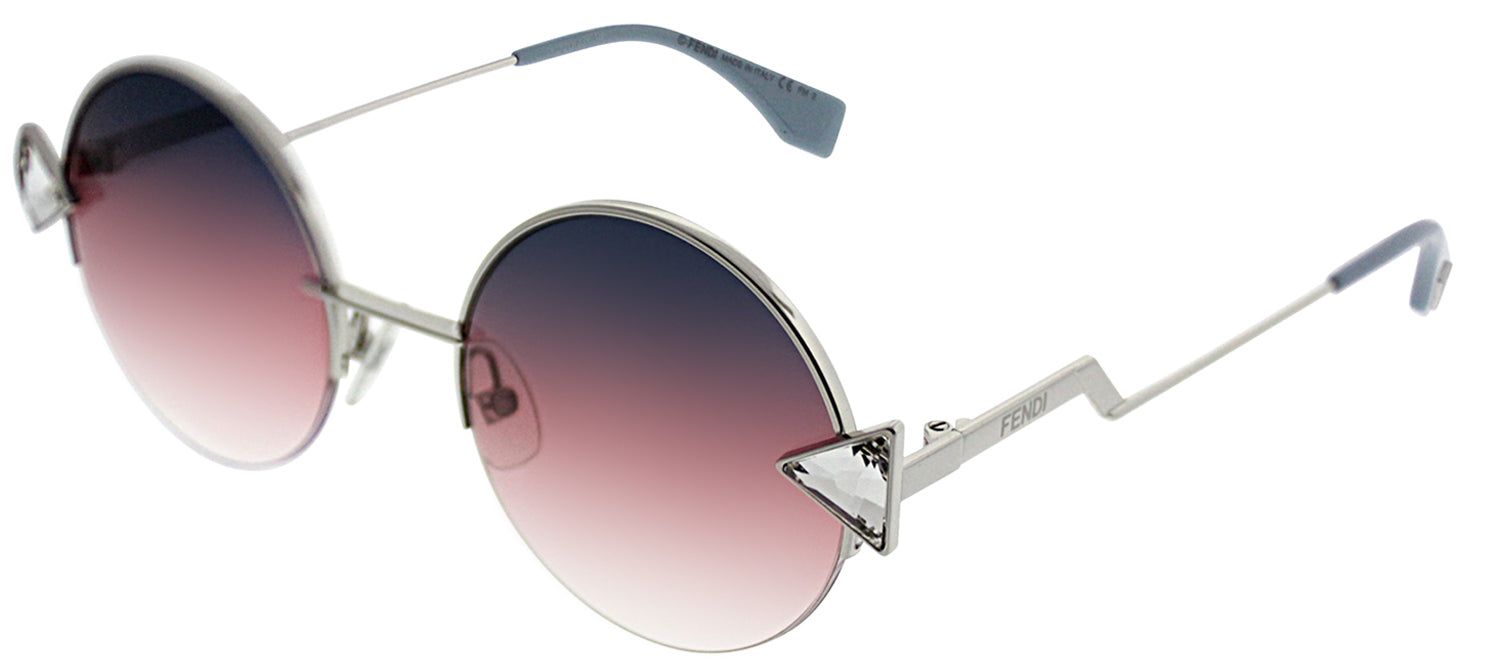 Fendi FF 0243 TJV FF Round Metal Silver Sunglasses with Purple Gradient Lens sold by Gaffos product image thumbnail 2