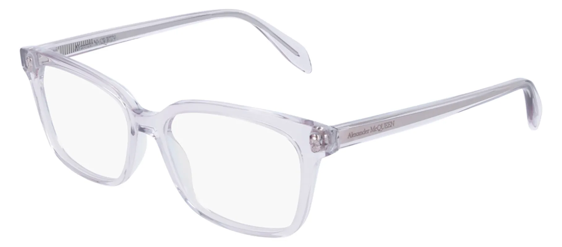 Alexander McQueen AM 0243O 005 Square Acetate Purple Eyeglasses with Demo Lens sold by Gaffos