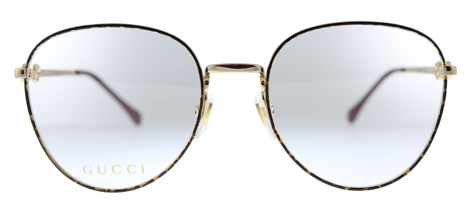 Gucci GG 0880O 002 Oversized Metal Havana Eyeglasses with Demo Lens sold by Gaffos