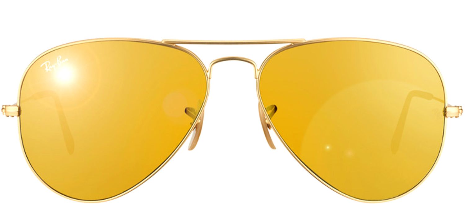 Ray-Ban RB 3025 112/93 Aviator Metal Gold Sunglasses with Brown Mirror Lens sold by Gaffos