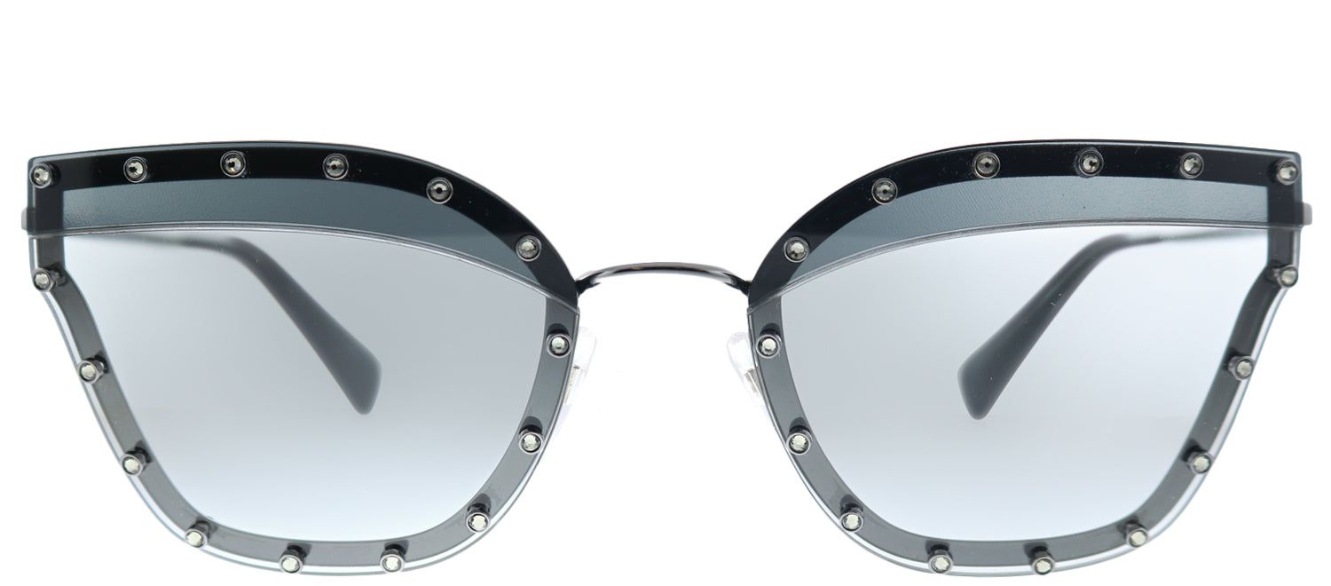 Valentino VA 2028 300587 Butterfly Metal Ruthenium/ Gunmetal Sunglasses with Grey Lens sold by Gaffos