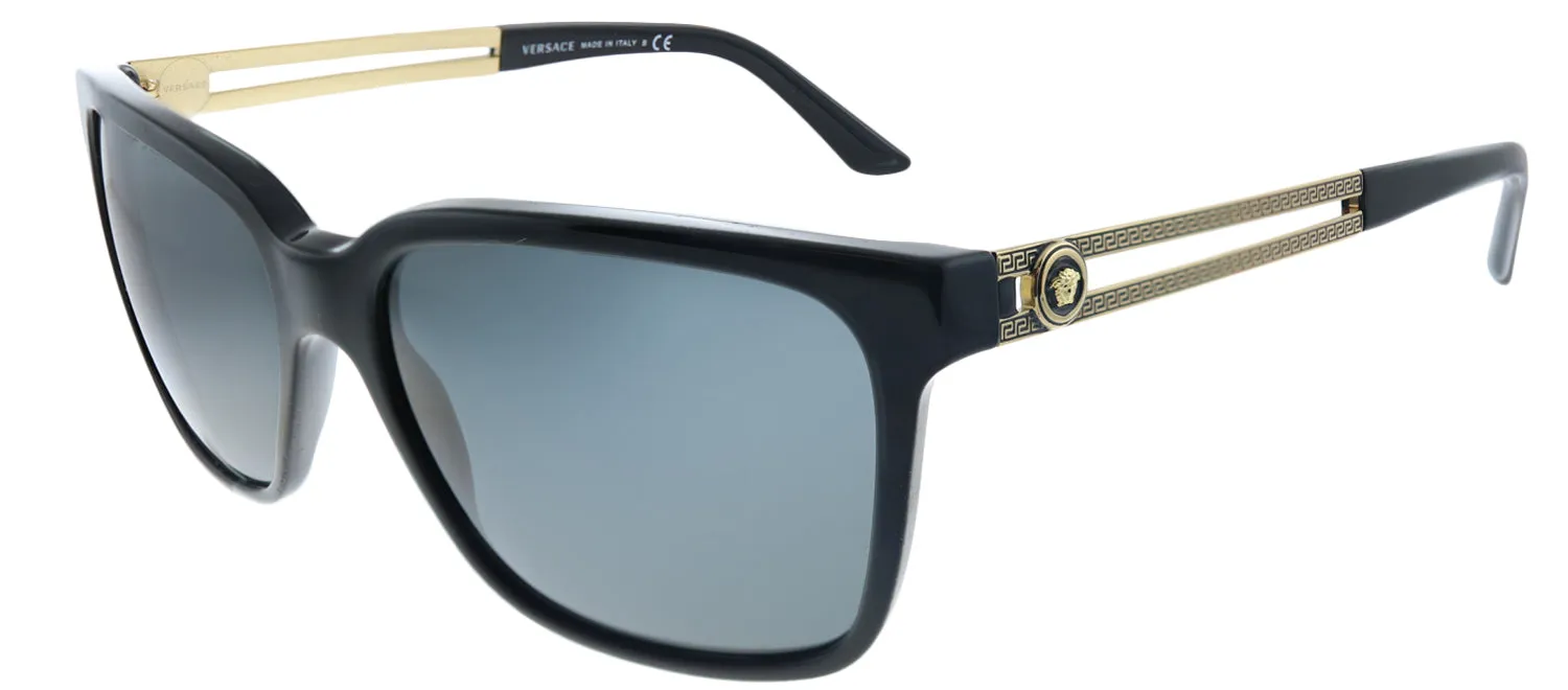 Versace VE 4307 GB1/87 Square Plastic Black Sunglasses with Grey Lens sold by Gaffos product image thumbnail 2
