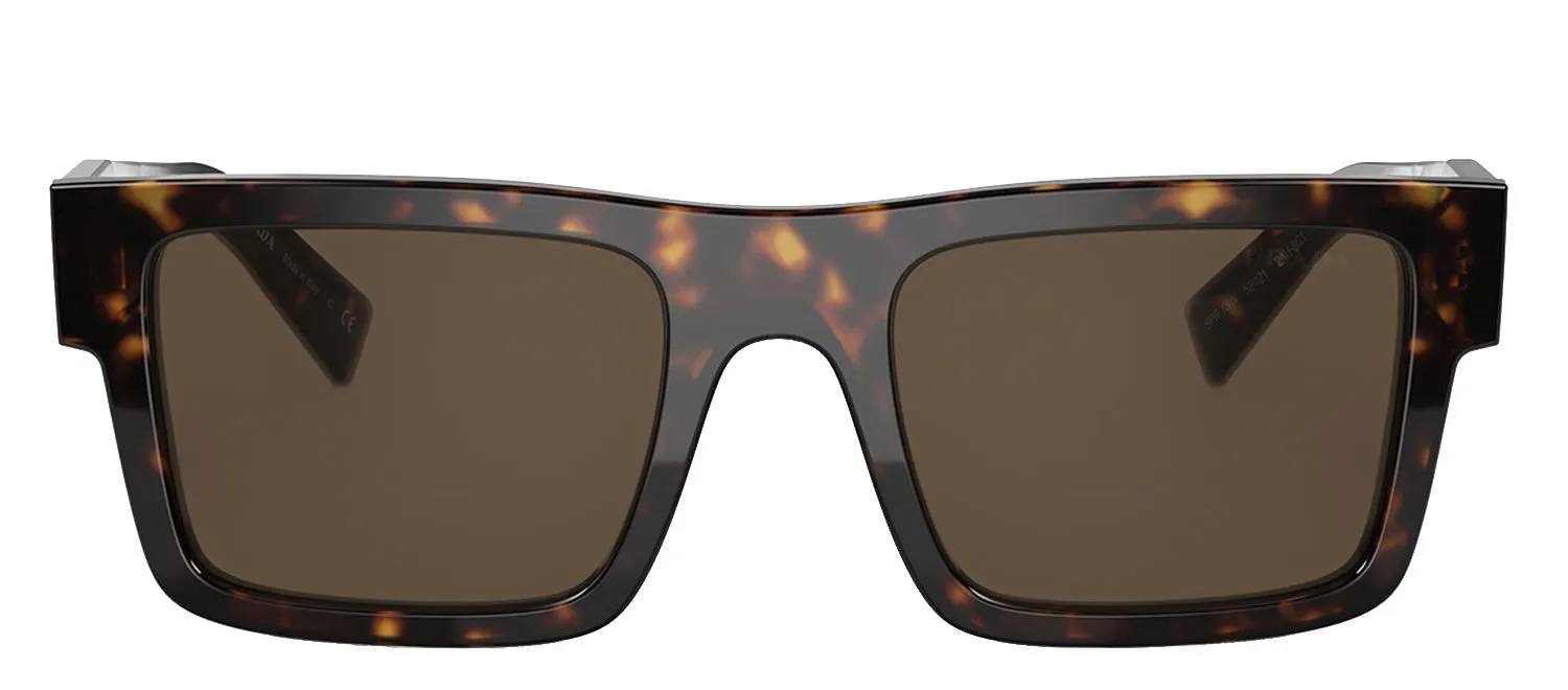 Prada PR 19WS 2AU8C1 Rectangle Plastic Tortoise Sunglasses with Brown Lens sold by Gaffos