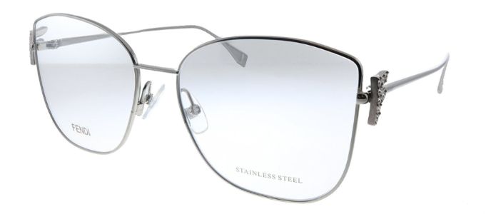 Fendi FF 0390/G 6LB Square Metal Ruthenium Eyeglasses with Demo Lens sold by Gaffos