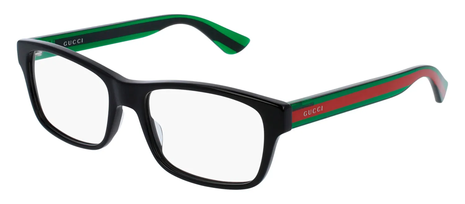 Gucci GG 0006ON 006 Rectangle Acetate Black Eyeglasses with Demo Lens sold by Gaffos