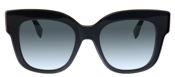 Fendi FF 0359/G/S 807 Square Plastic Black Sunglasses with Grey Gradient Lens sold by Gaffos