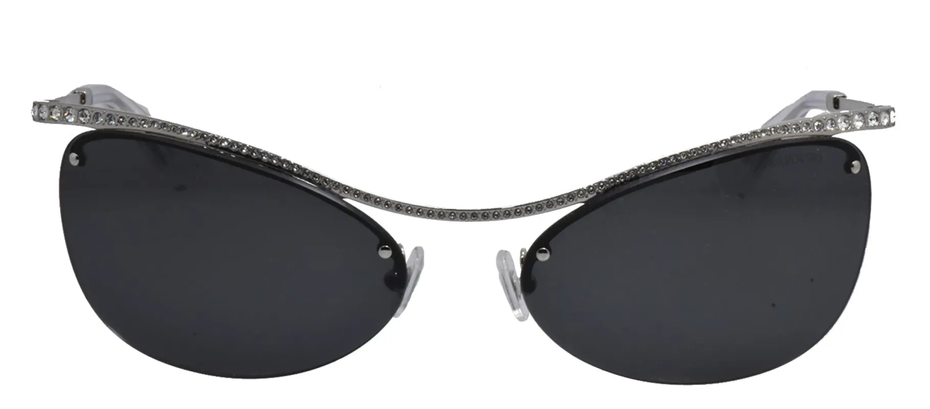 Swarovski SK 7018 400187 Irregular Metal Silver Sunglasses with Grey Lens sold by Gaffos