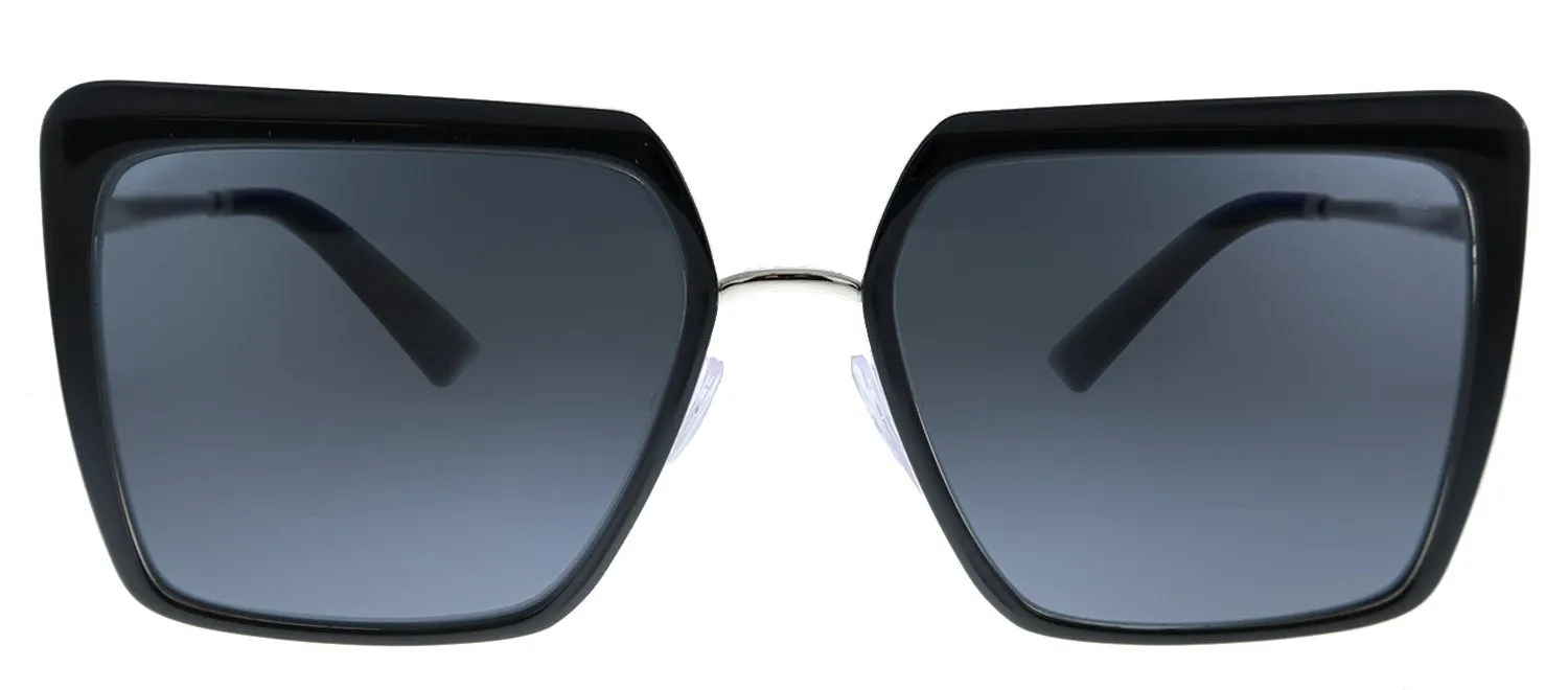 Prada PR 58WS 1AB5Z1 Square Metal Black Sunglasses with Grey Polarized Lens sold by Gaffos