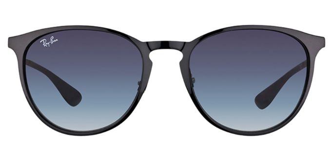 Ray-Ban RB 3539 002/8G Round Metal Black Sunglasses with Grey Gradient Lens sold by Gaffos