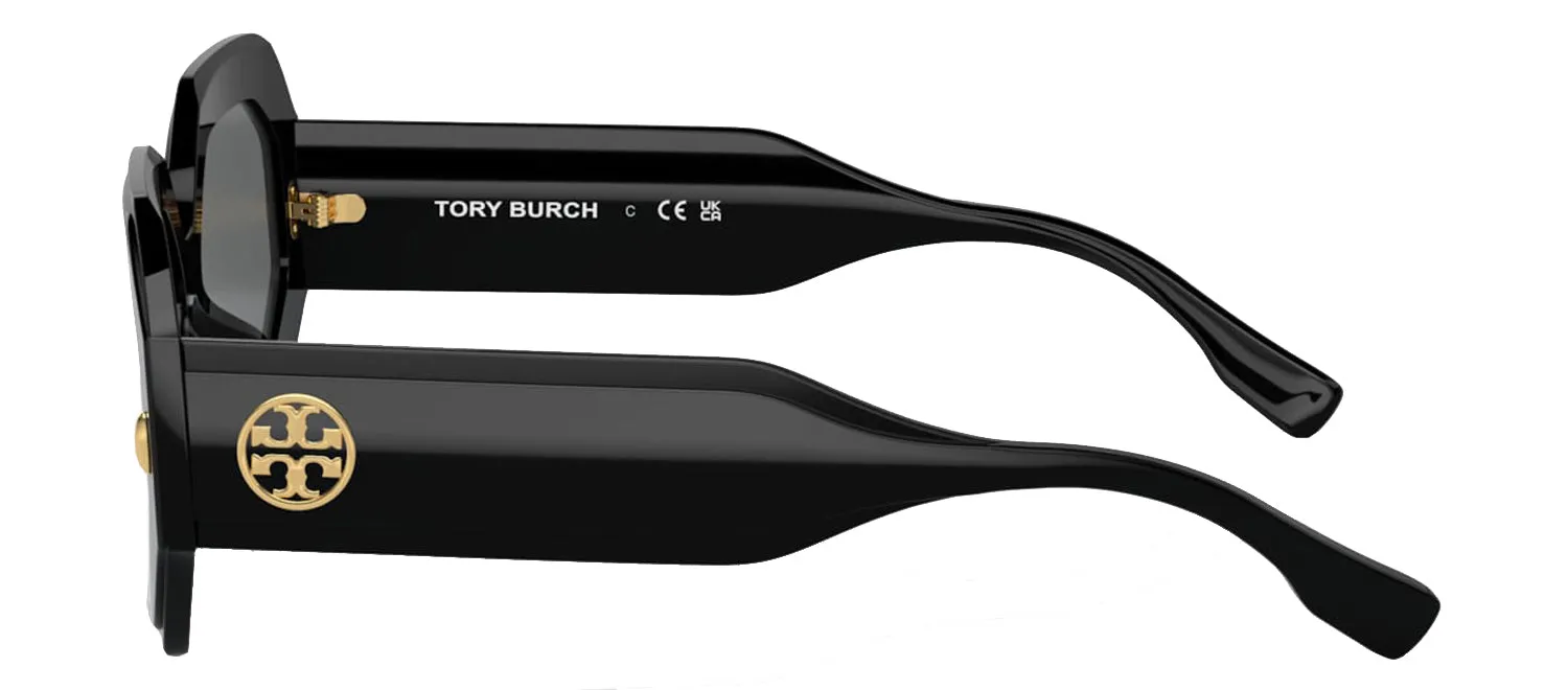 Tory Burch TY 7192U 170987 Geometric Plastic Black Sunglasses with Grey Lens sold by Gaffos product image thumbnail 3