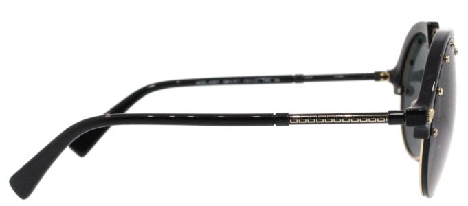 Versace VE 4337 GB1/87 Round Plastic Black Sunglasses with Grey Lens sold by Gaffos