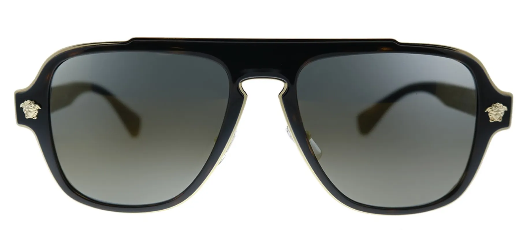 Versace VE 2199 12524T Square Plastic Havana Sunglasses with Grey Mirror Lens sold by Gaffos