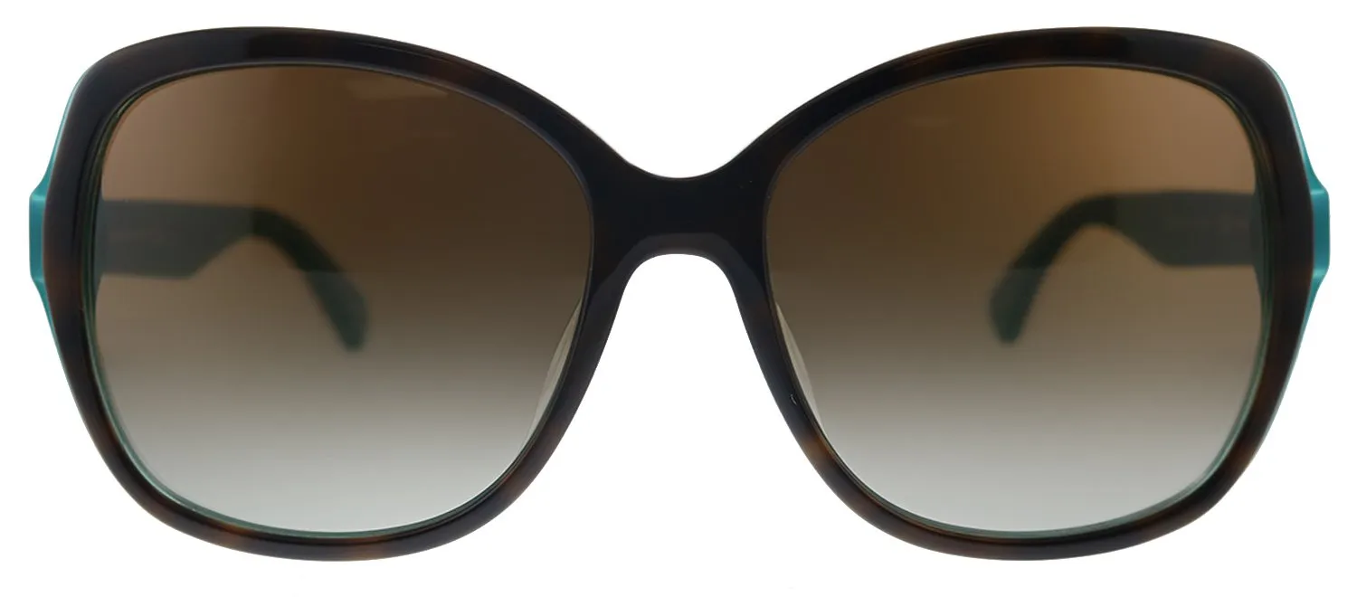 Kate Spade KS Karalyn/S KL3 Square Metal Havana Matte Z Aqua Sunglasses with Brown Gradient Polarized Lens sold by Gaffos