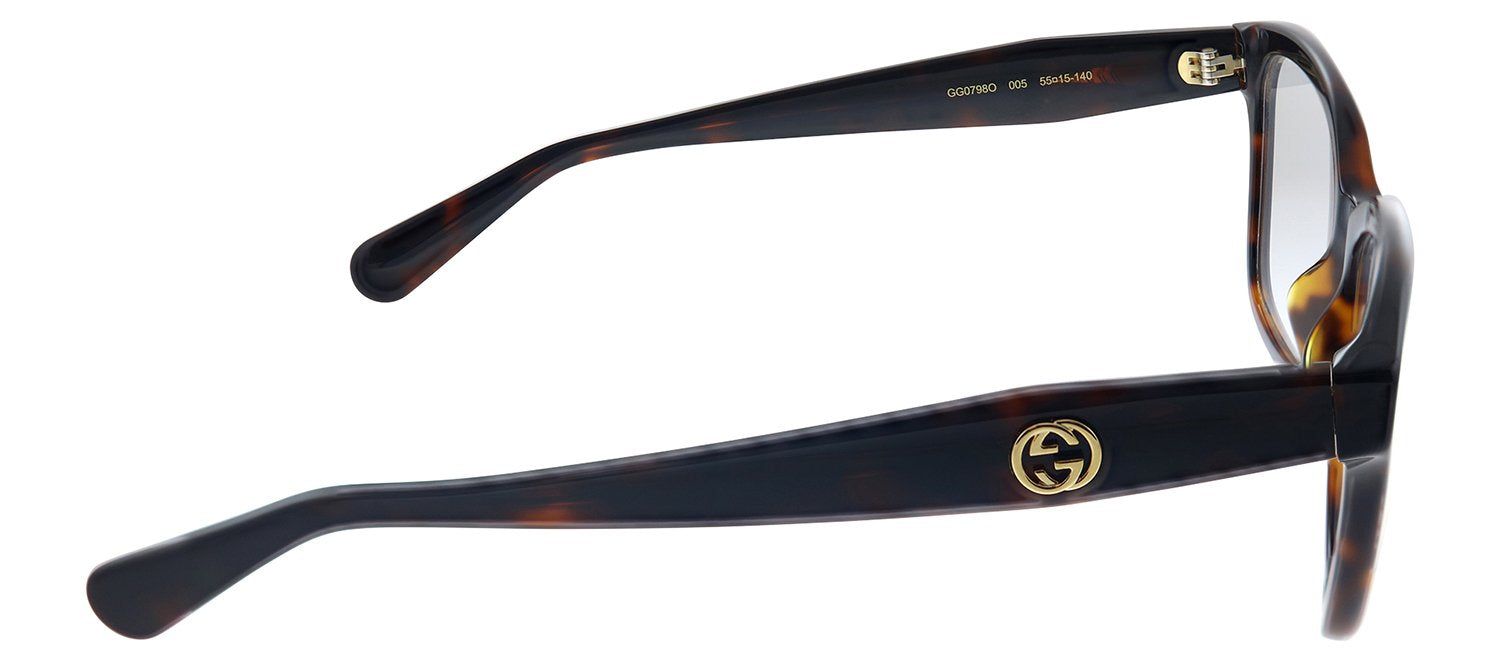 Gucci GG 0798O 005 Cat-Eye Acetate Havana Eyeglasses with Demo Lens sold by Gaffos product image thumbnail 3