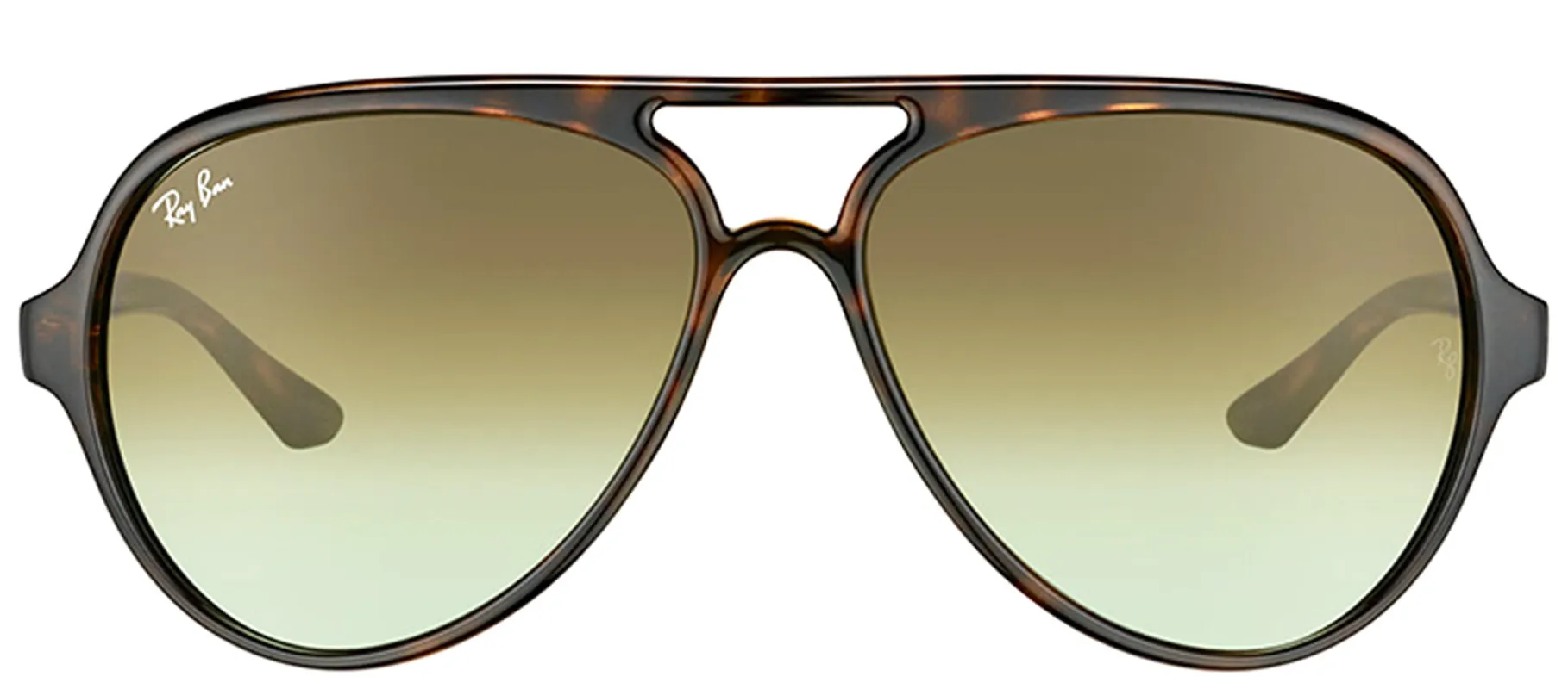 Ray-Ban Cats 5000 RB 4125 710/A6 Aviator Plastic Tortoise/ Havana Sunglasses with Green Gradient Lens sold by Gaffos