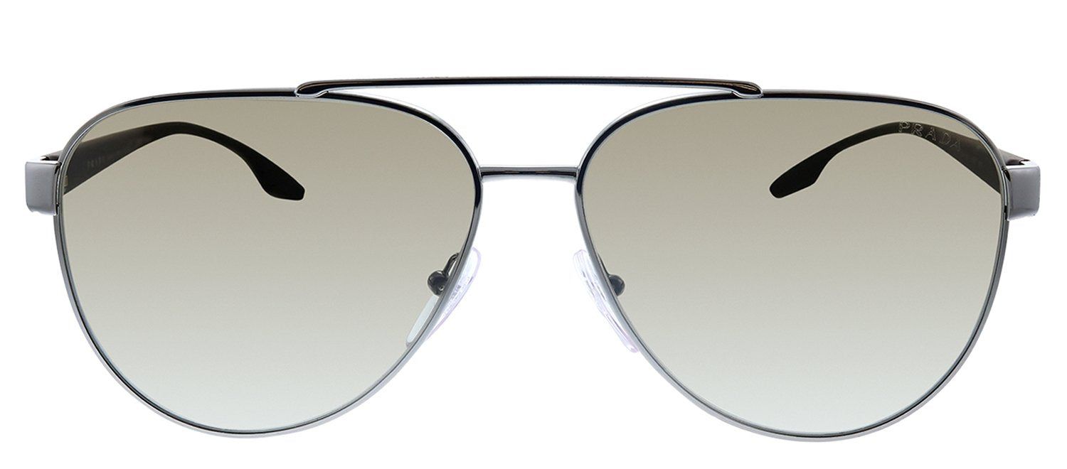 Prada Linea Rossa PS 54TS 5AV1X1 Pilot Metal Gunmetal Sunglasses with Brown Gradient Lens sold by Gaffos