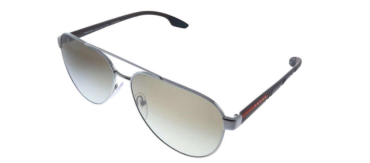 Prada Linea Rossa PS 54TS 5AV1X1 Pilot Metal Gunmetal Sunglasses with Brown Gradient Lens sold by Gaffos product image thumbnail 2