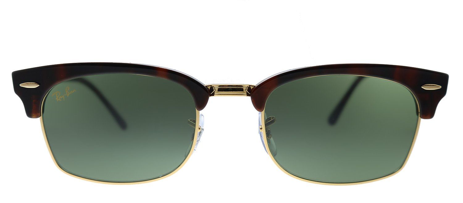 Ray-Ban Clubmaster Square RB 3916 130431 Rectangle Plastic Havana Sunglasses with Green Lens sold by Gaffos