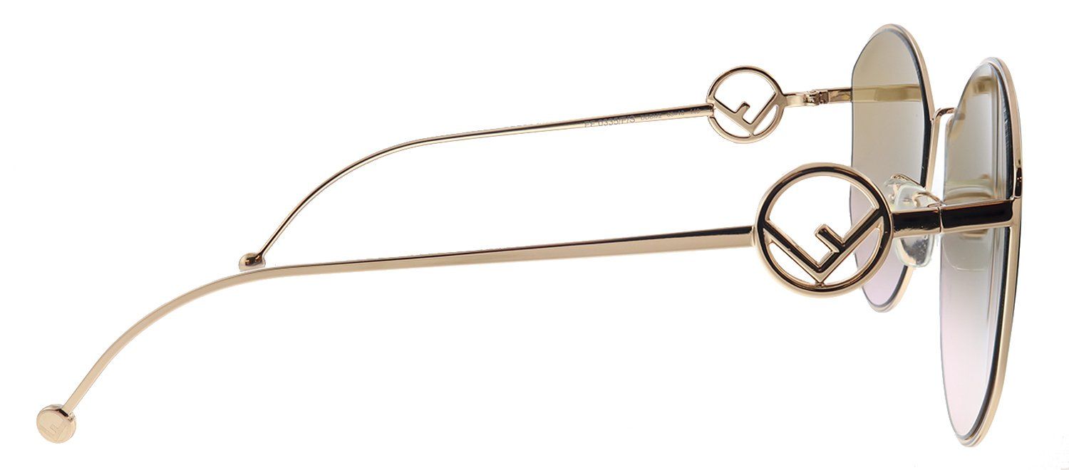 Fendi F is Fendi FF 0335/F/S DDB Butterfly Metal Gold Copper Sunglasses with Brown Gradient Lens sold by Gaffos product image thumbnail 3