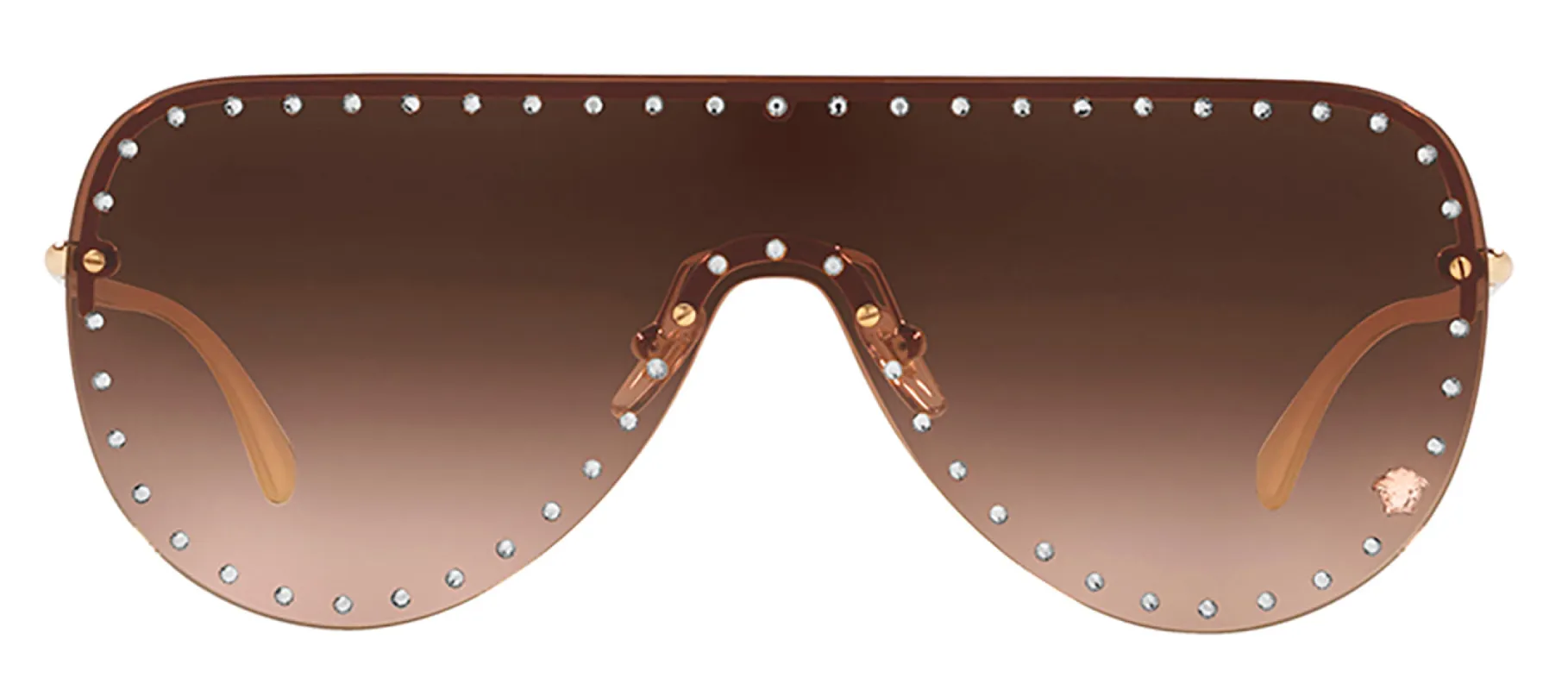 Versace VE 2230B 125213 Wrap Metal Gold Sunglasses with Brown Gradient Lens sold by Gaffos