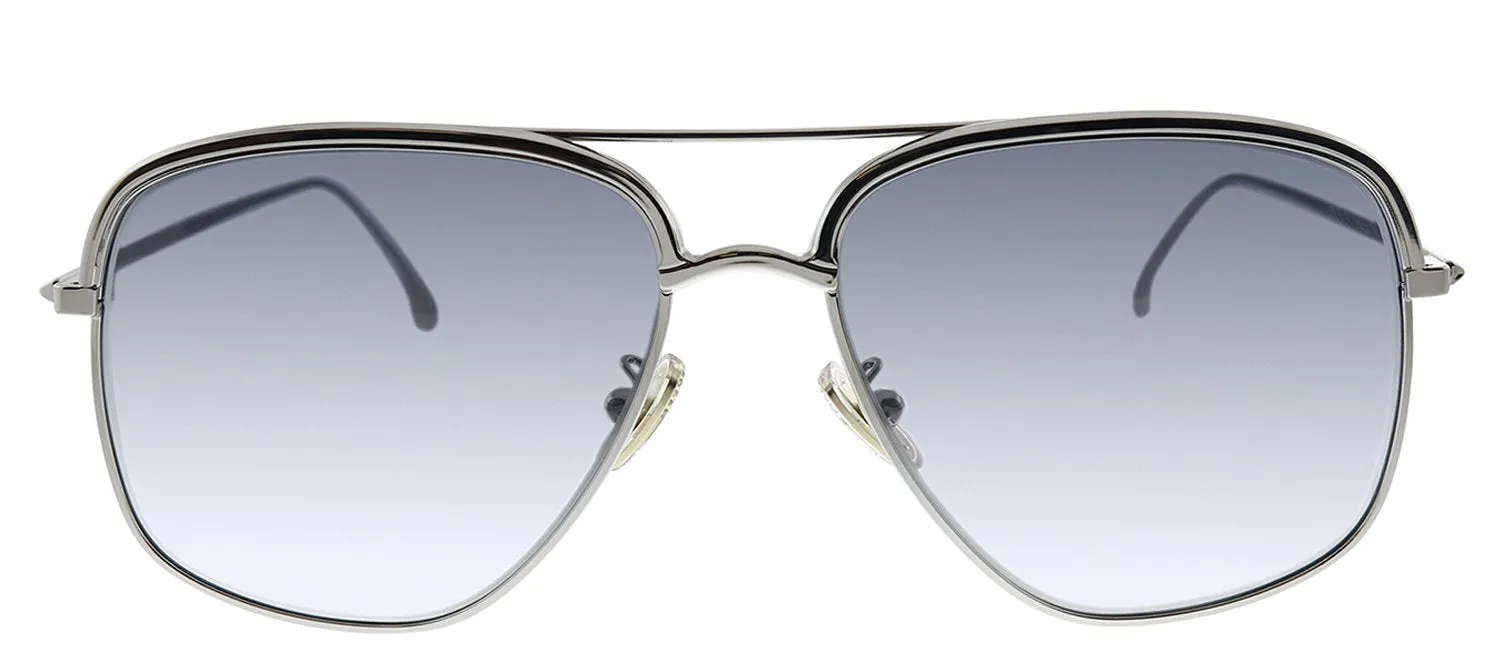 Victoria Beckham VB 200S 040 Square Metal Silver Sunglasses with Blue Gradient Lens sold by Gaffos