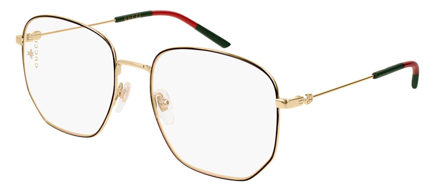 Gucci GG 0396O 001 Geometric Metal Gold Eyeglasses with Demo Lens sold by Gaffos product image thumbnail 2