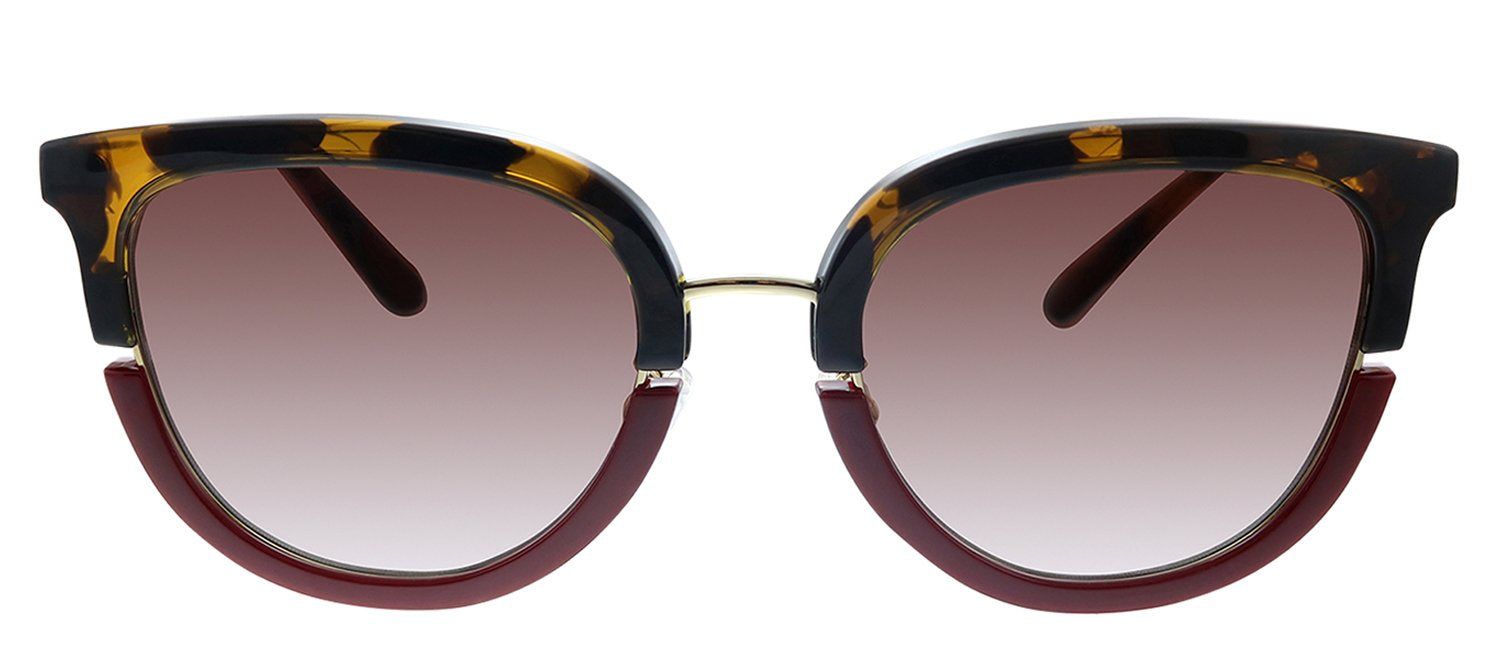 Tory Burch TY 6073 178213 Oval Plastic Havana Sunglasses with Brown Gradient Lens sold by Gaffos