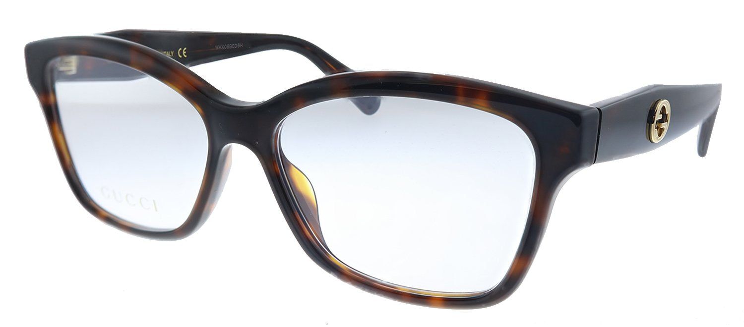 Gucci GG 0798O 002 Rectangle Acetate Havana Eyeglasses with Demo Lens sold by Gaffos product image thumbnail 2