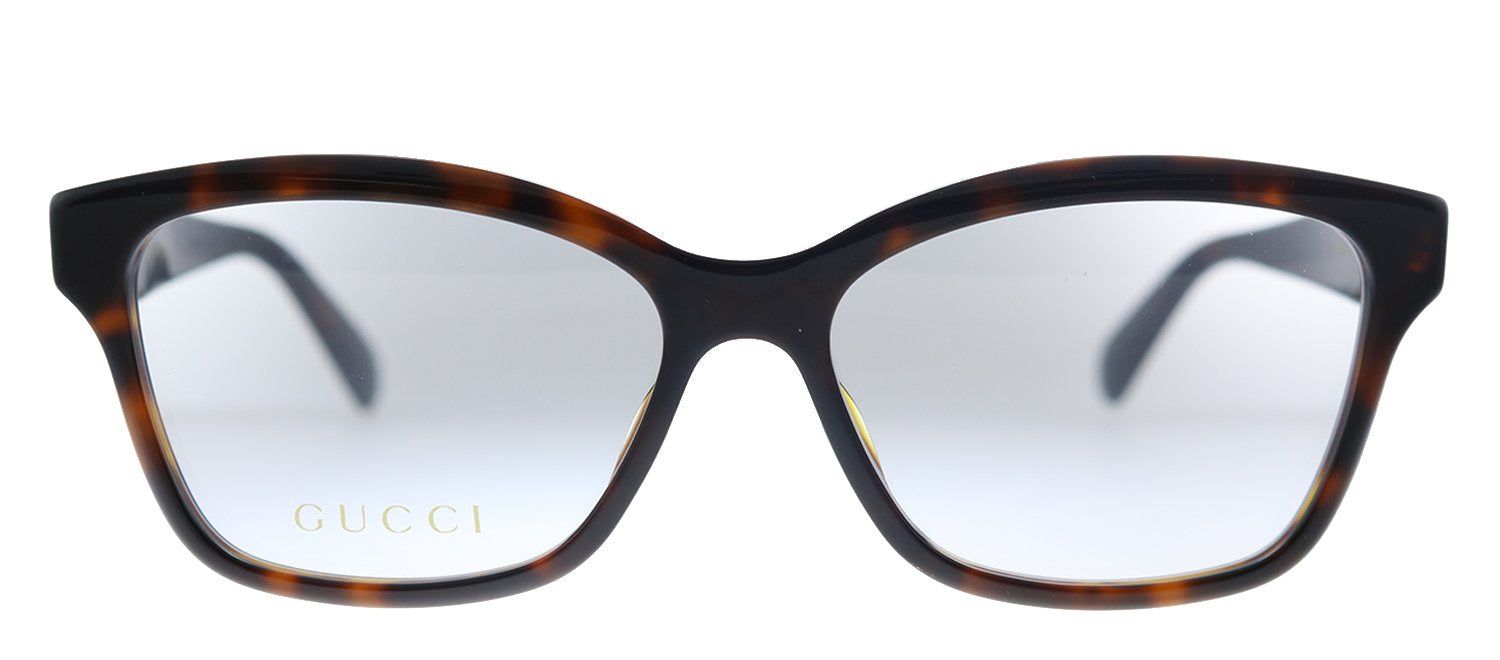 Gucci GG 0798O 002 Rectangle Acetate Havana Eyeglasses with Demo Lens sold by Gaffos