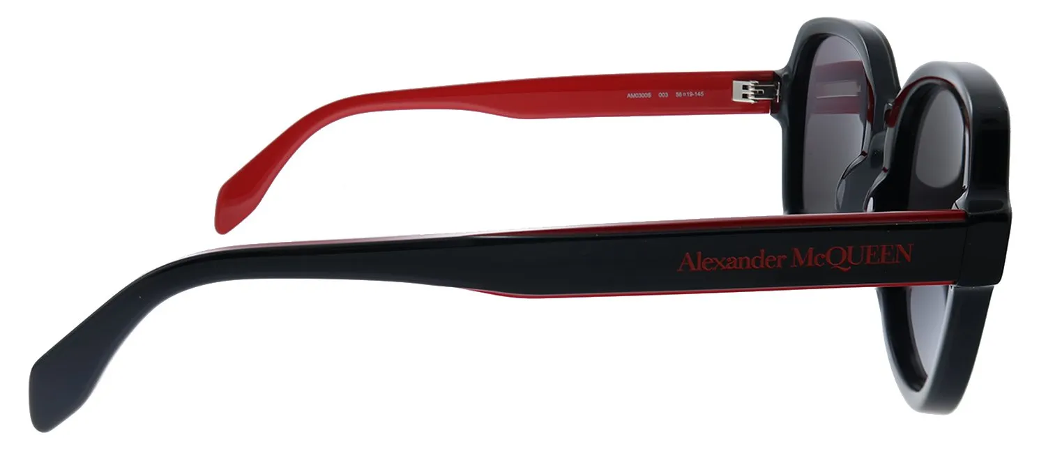 Alexander McQueen AM 300S 003 Square Acetate Black Sunglasses with Grey Lens sold by Gaffos product image thumbnail 3