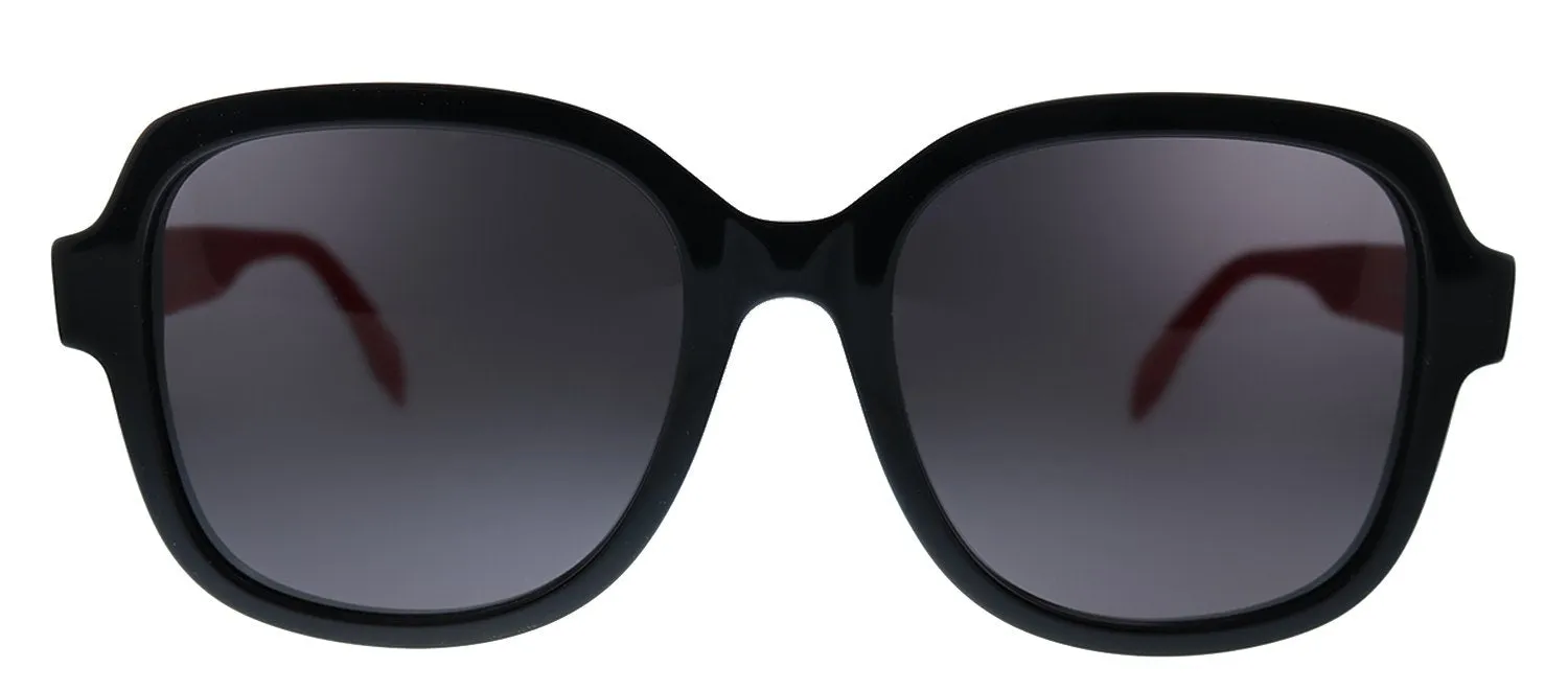 Alexander McQueen AM 300S 003 Square Acetate Black Sunglasses with Grey Lens sold by Gaffos