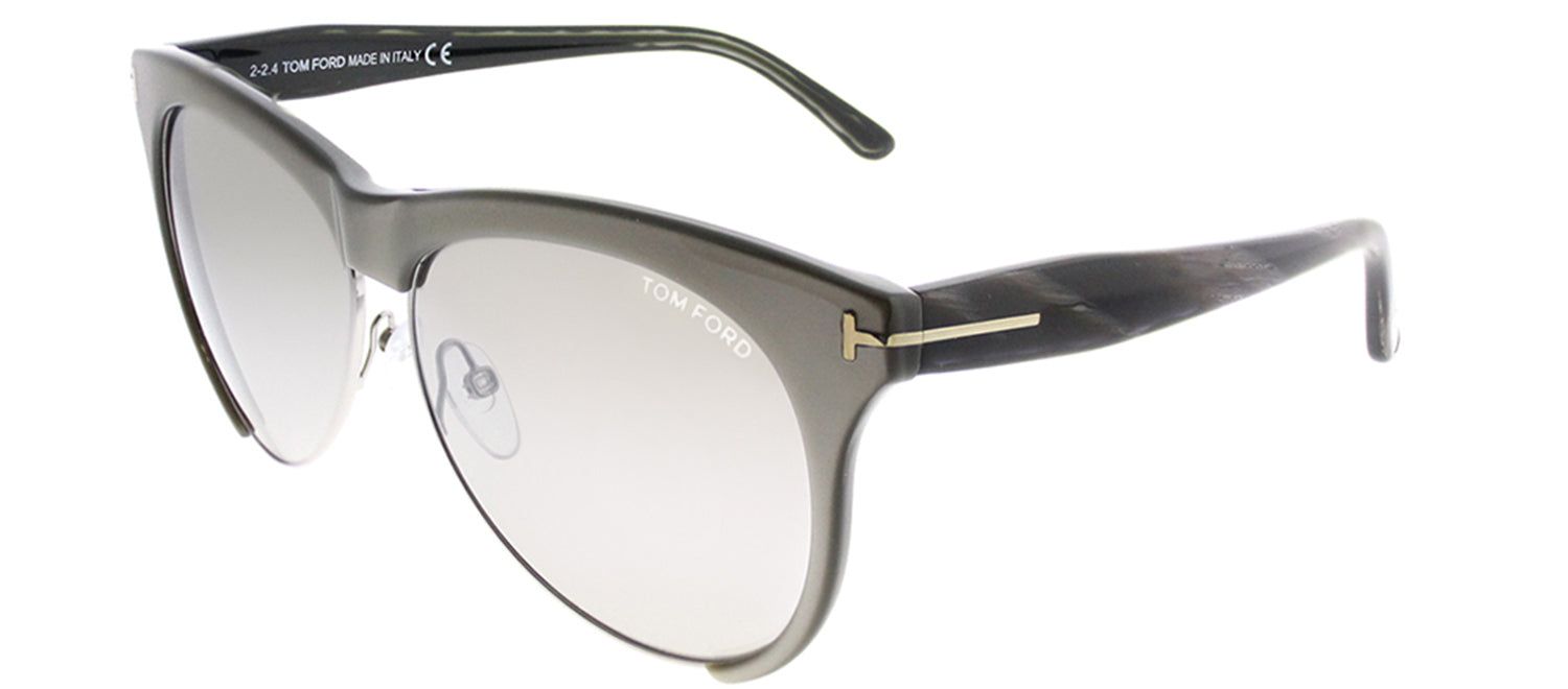 Tom Ford TF 365 38G Square Plastic Grey Sunglasses with Silver Mirror Lens sold by Gaffos product image thumbnail 2