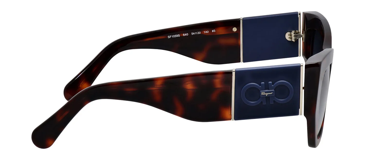 Salvatore Ferragamo SF 1059S 640 Cat Eye Plastic Red Tortoise Sunglasses with Blue Gradient Lens sold by Gaffos product image thumbnail 3