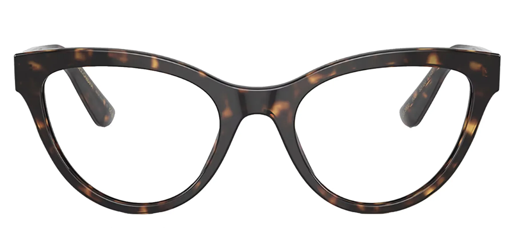 Dolce & Gabbana DG 3372 502 Cat-Eye Plastic Havana Eyeglasses with Logo Stamped Demo Lenses sold by Gaffos