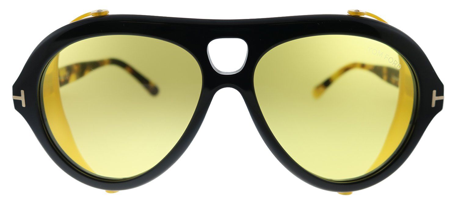 Tom Ford Neughman TF 882 01E Aviator Plastic Havana Sunglasses with Yellow Lens sold by Gaffos