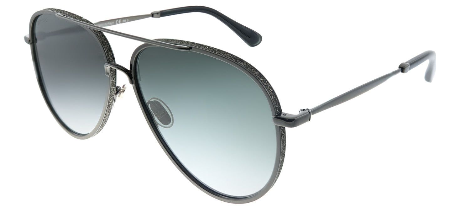 Jimmy Choo JC Triny 807 Aviator Metal Black Sunglasses with Grey Gradient Lens sold by Gaffos product image thumbnail 2