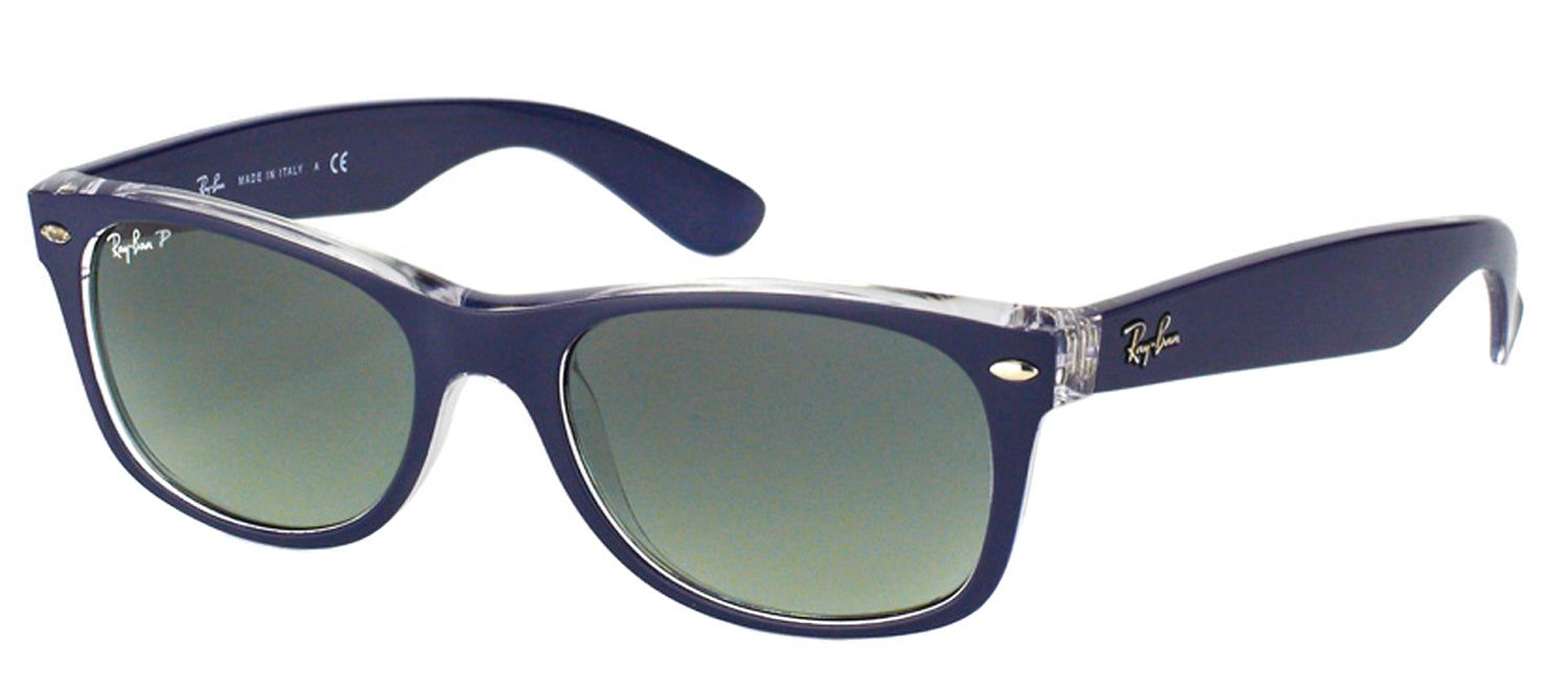 Ray-Ban RB 2132 6053M3 Wayfarer Plastic Blue Sunglasses with Grey Polarized Lens sold by Gaffos product image thumbnail 2
