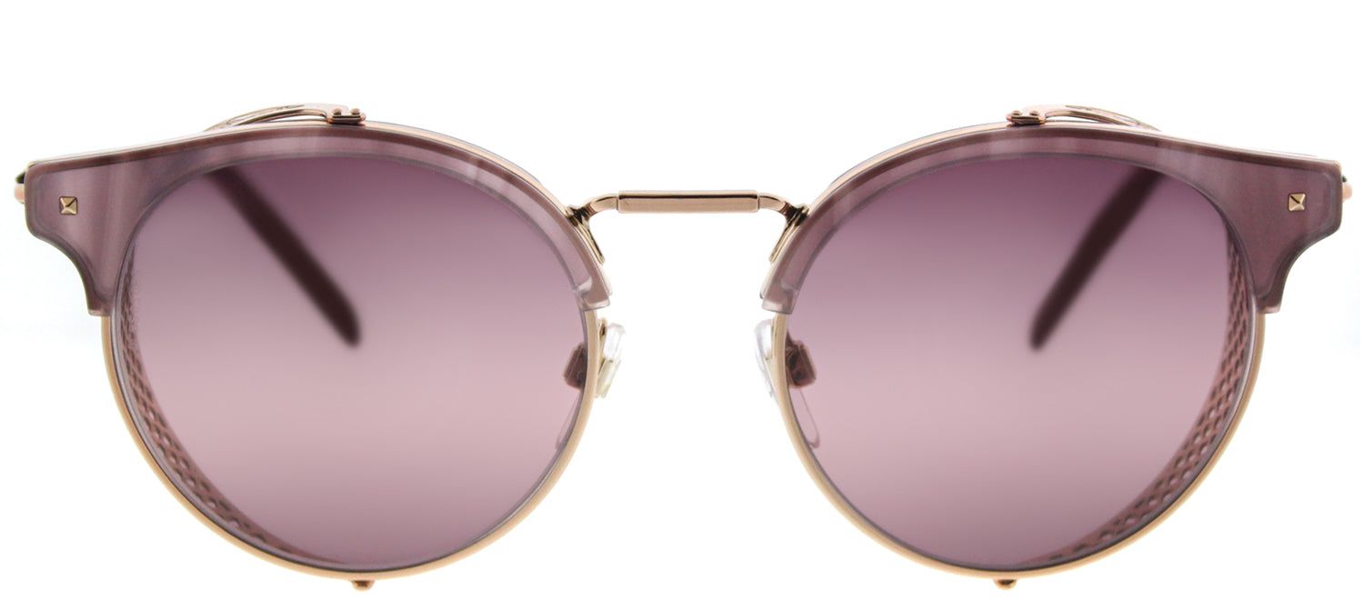 Valentino VA 2008Z 3004W9 Round Metal Gold Sunglasses with Pink Bi-Gradient Purple Lens sold by Gaffos