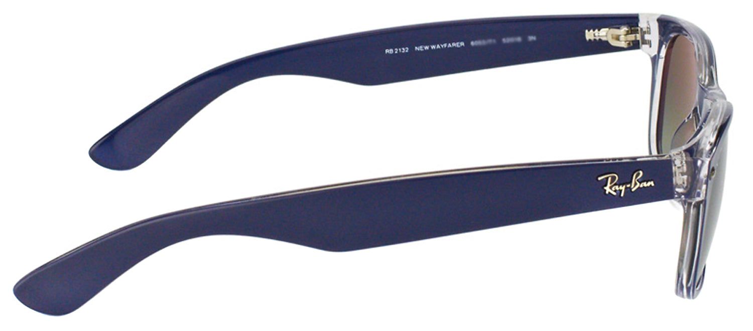 Ray-Ban RB 2132 6053M3 Wayfarer Plastic Blue Sunglasses with Grey Polarized Lens sold by Gaffos product image thumbnail 3
