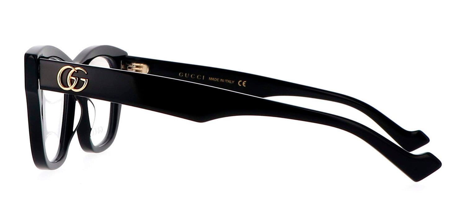 Gucci GG 0999O 001 Cat-Eye Plastic Black Eyeglasses with Logo Stamped Demo Lenses sold by Gaffos product image thumbnail 3