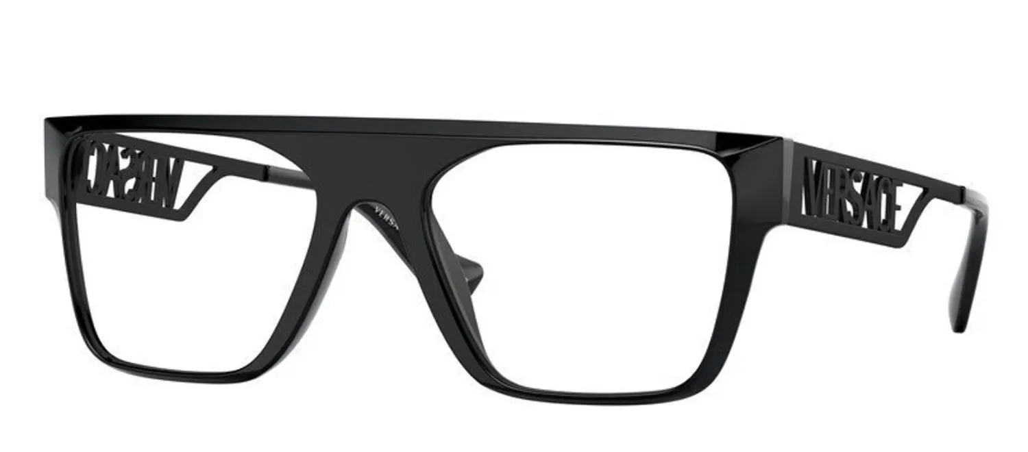 Versace VE 3326U 5380 Rectangle Plastic Black Eyeglasses with Logo Stamped Demo Lenses sold by Gaffos product image thumbnail 2