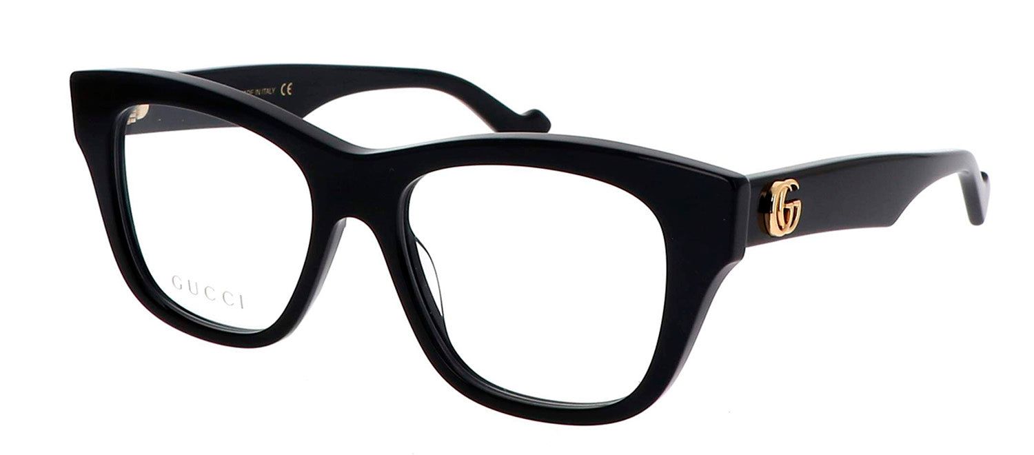 Gucci GG 0999O 001 Cat-Eye Plastic Black Eyeglasses with Logo Stamped Demo Lenses sold by Gaffos product image thumbnail 2
