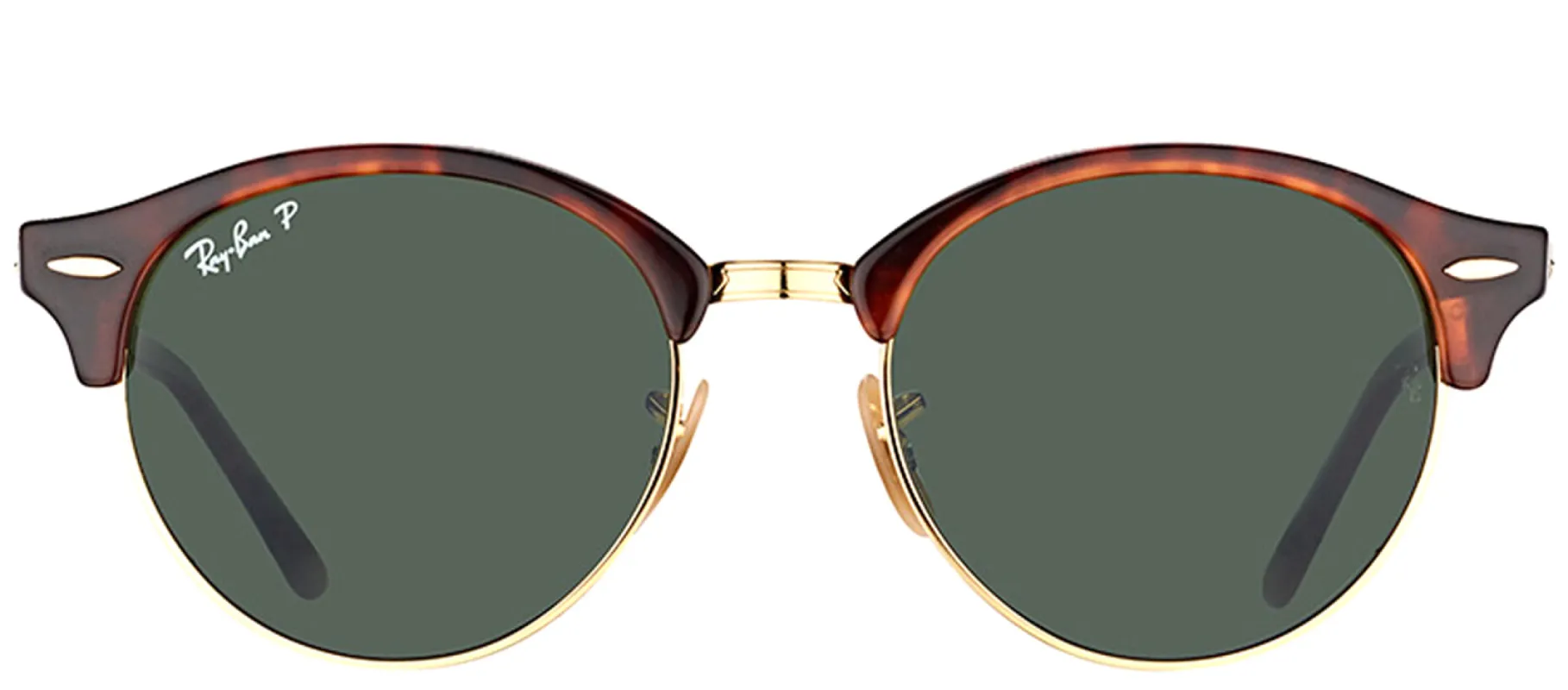 Ray-Ban Clubround RB 4246 990/58 Clubmaster Plastic Tortoise/ Havana Sunglasses with Green Polarized Lens sold by Gaffos
